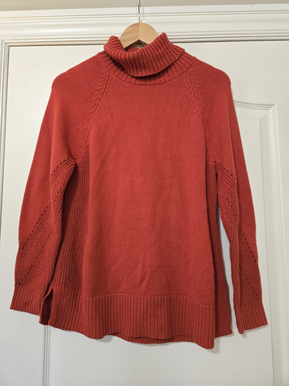 Isaac Mizrahi Live Pumpkin Color Turtleneck Sweater Cozy Fall Layering